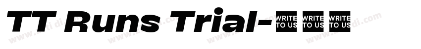 TT Runs Trial字体转换